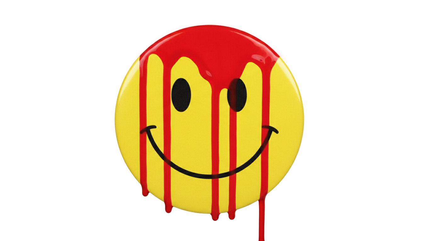 bloody smiley face png PNG transparent background