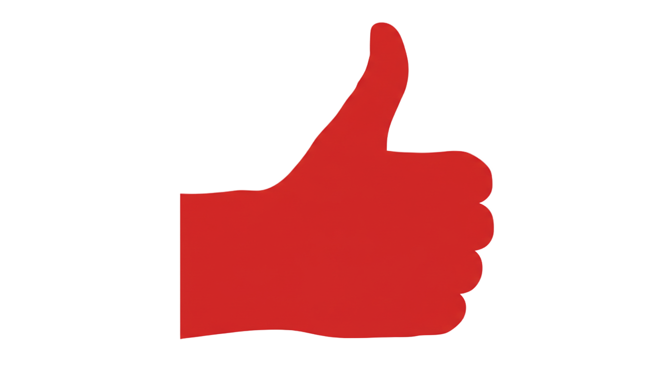 red thumbs up png PNG transparent background