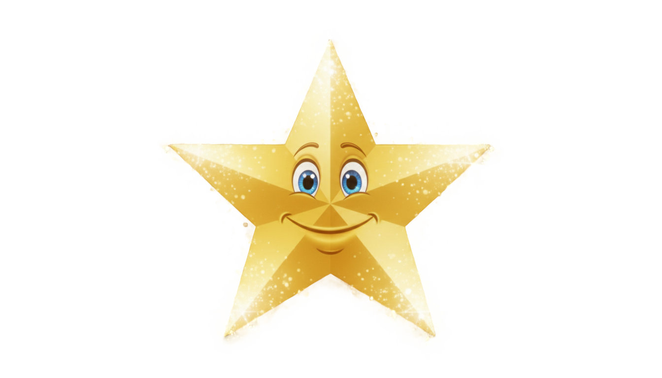 smiley star png PNG transparent background