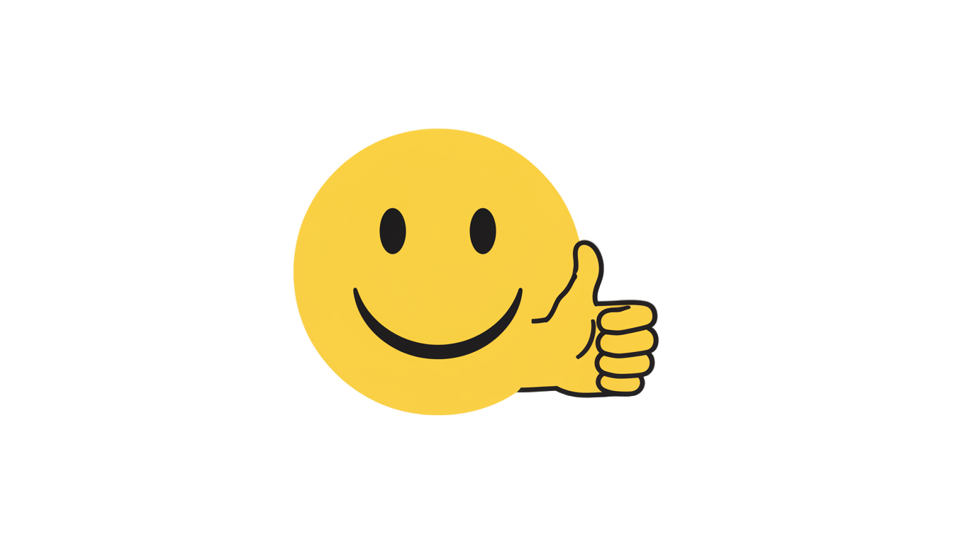 smiley face thumbs up meme png PNG transparent background