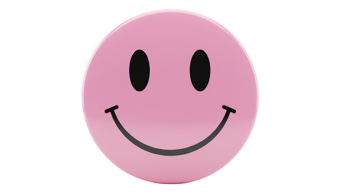 pink preppy smiley face png PNG transparent background