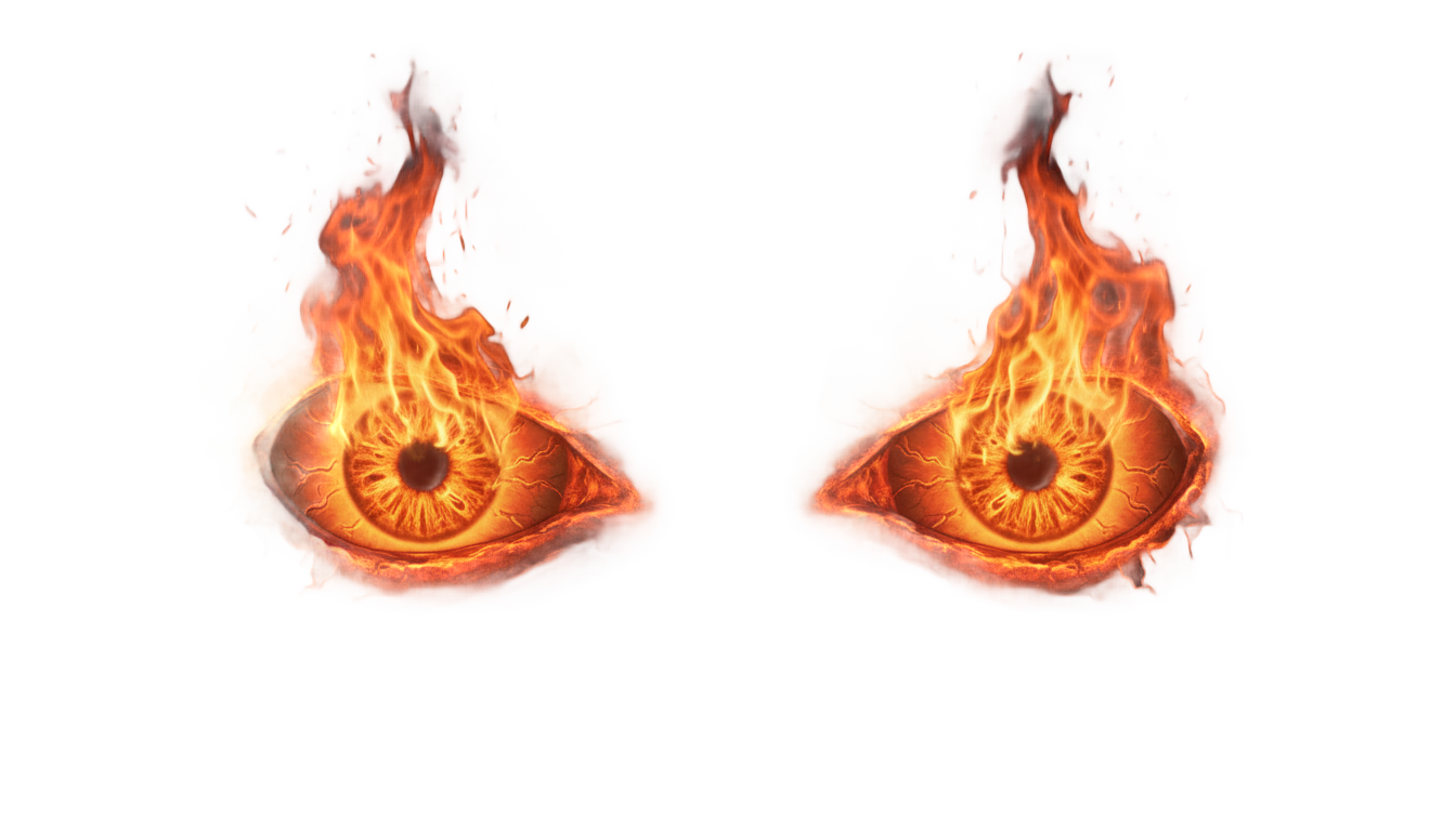 fire eyes emoji png PNG transparent background