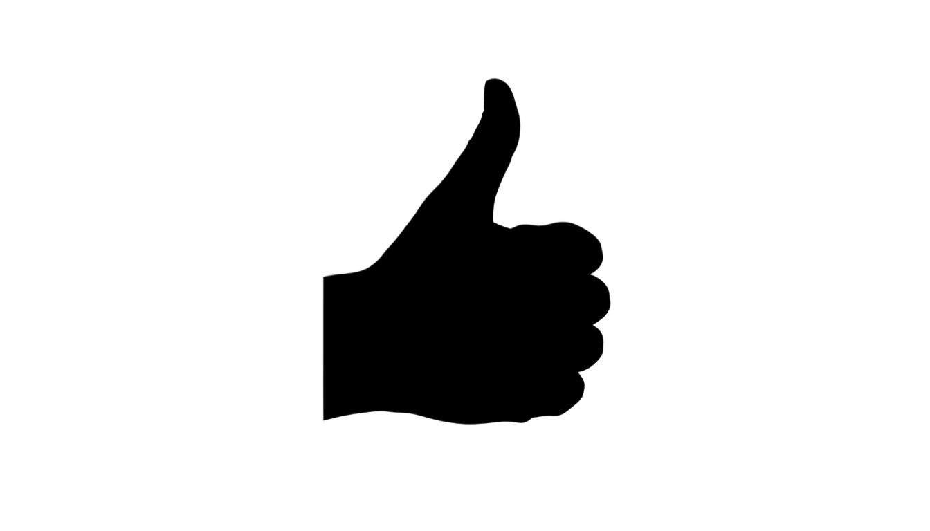 thumbs up silhouette png PNG transparent background