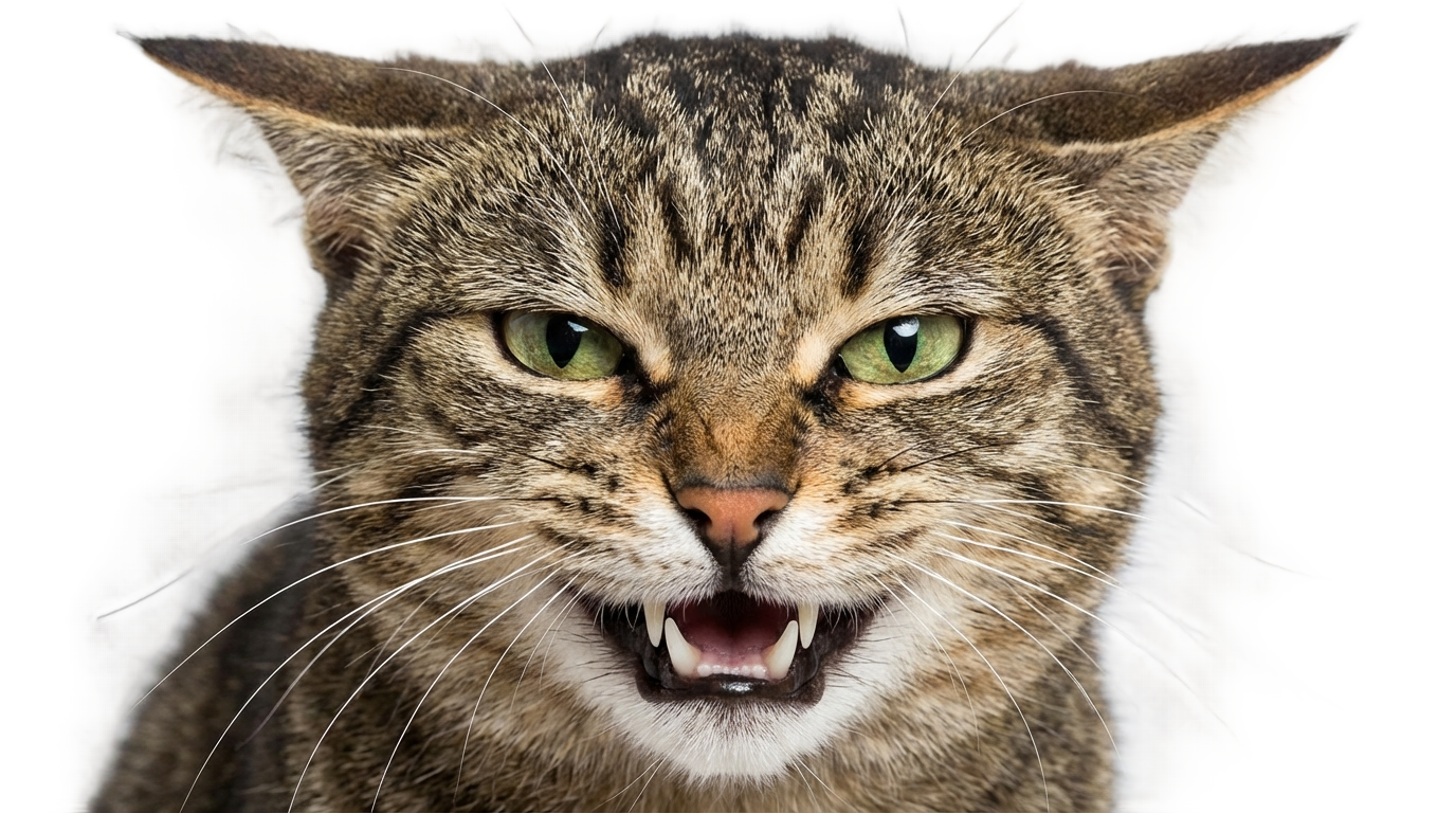 angry cat face png PNG transparent background