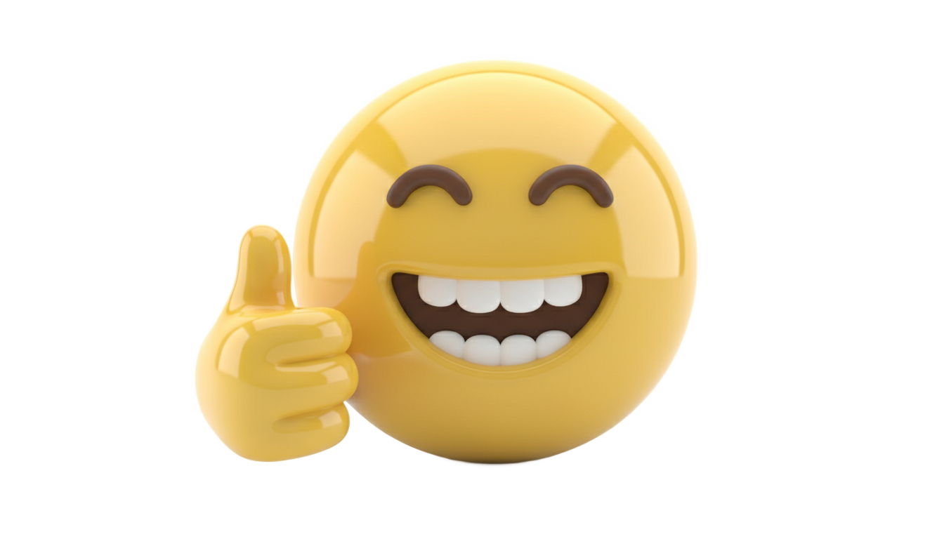 smile thumbs up emoji png PNG transparent background