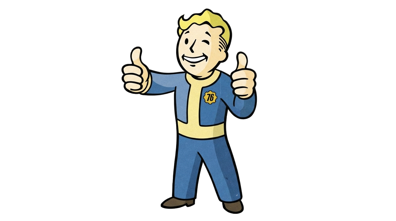 vault boy thumbs up png PNG transparent background