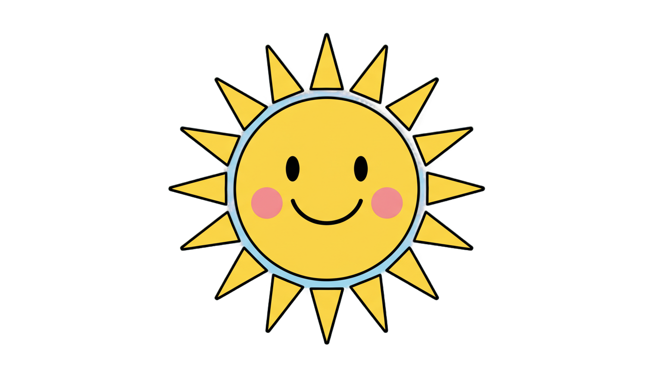 smiley sun png PNG transparent background