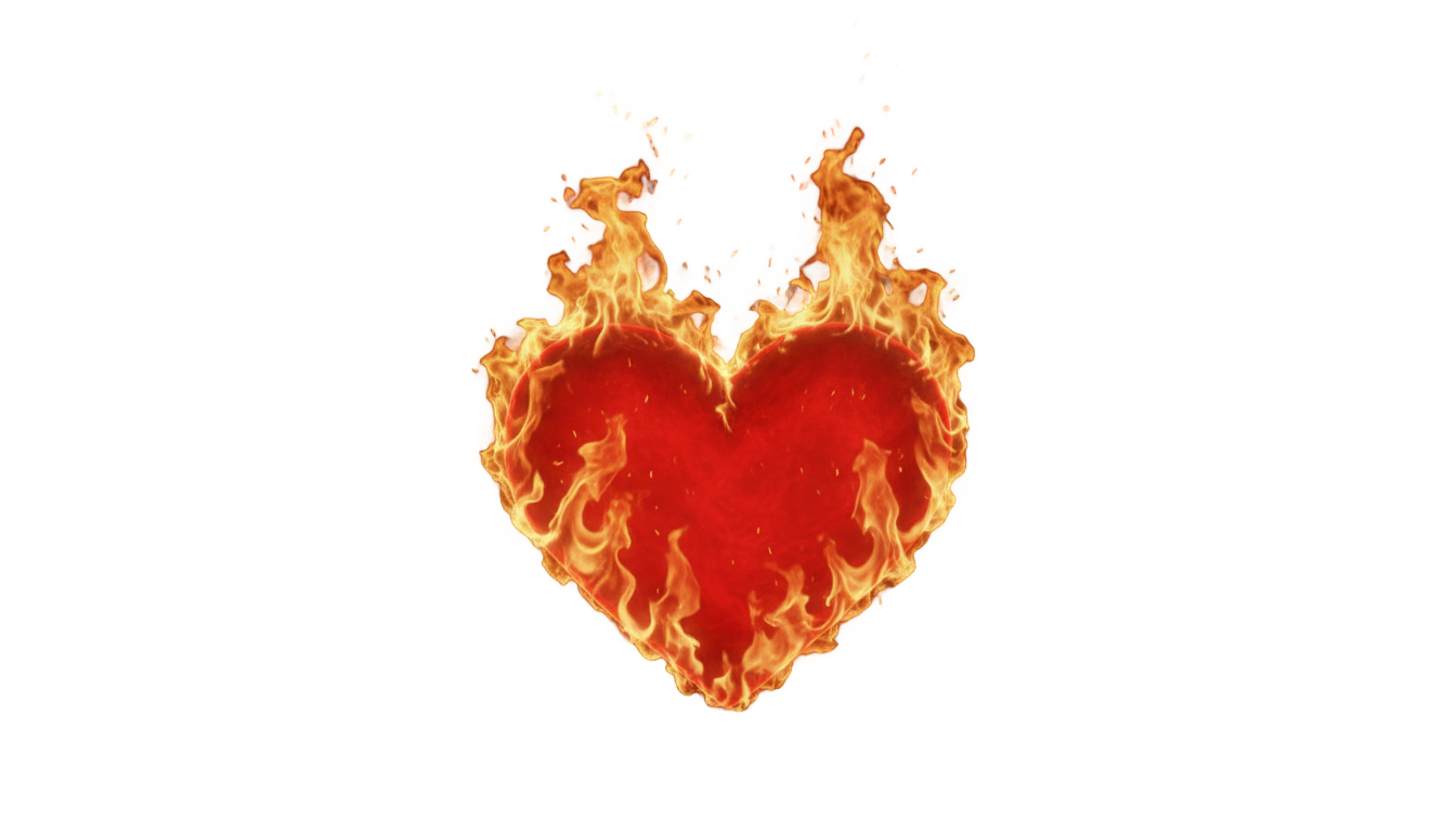 iphone fire heart emoji png PNG transparent background