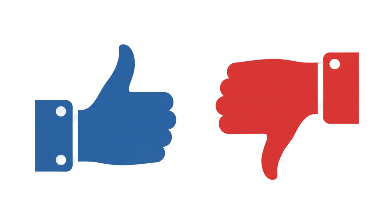 thumbs up and down icon png PNG transparent background