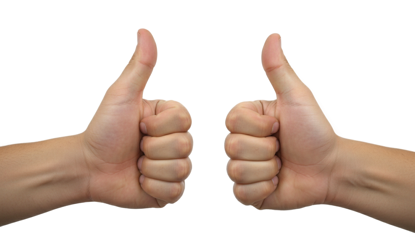 two thumbs up png PNG transparent background