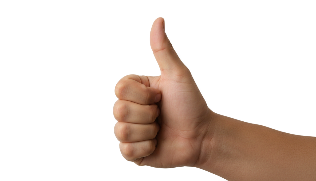 thumbs up png front PNG transparent background