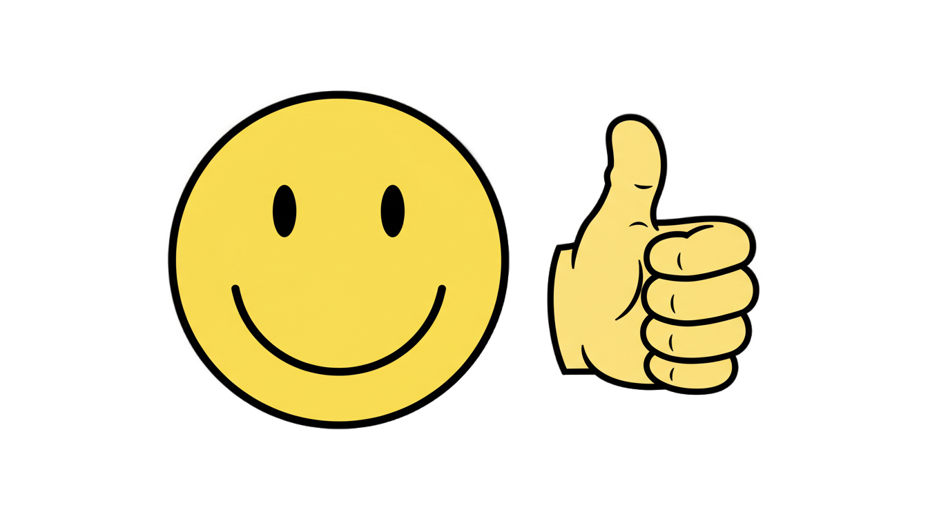 smiley face thumbs up meme png PNG transparent background