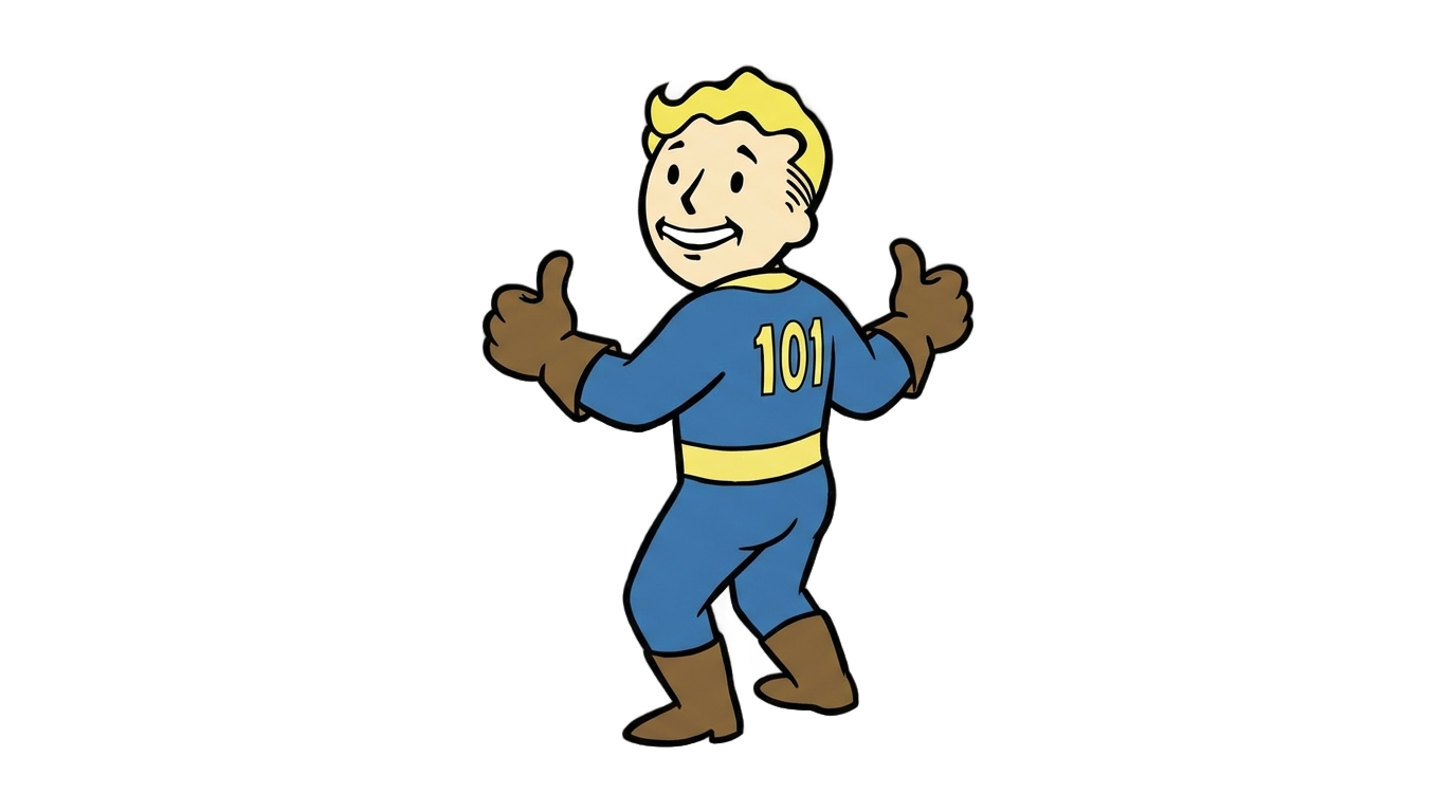 vault boy thumbs up png PNG transparent background