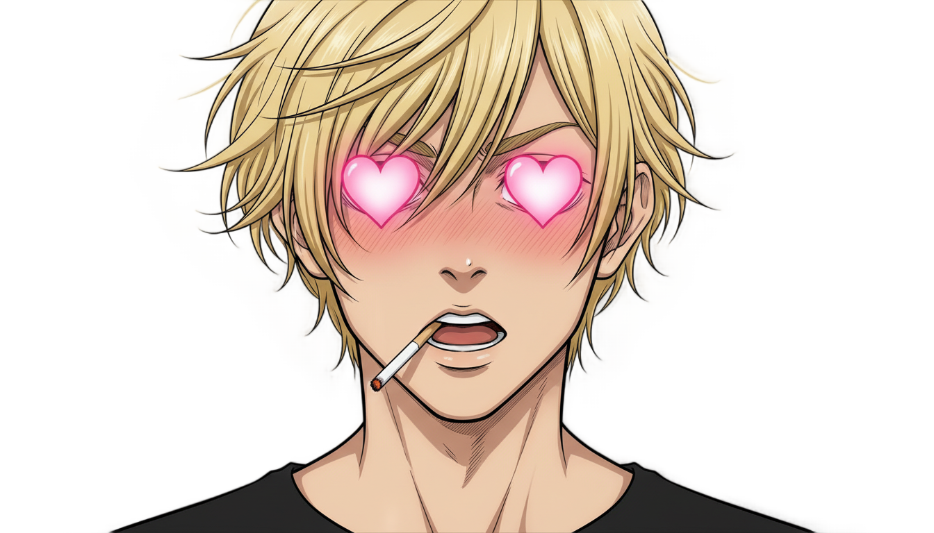 sanji heart eyes png PNG transparent background