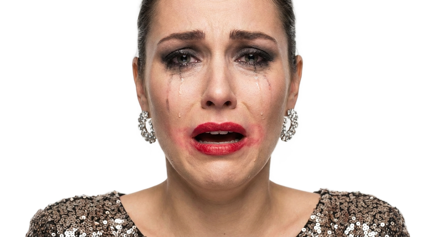 kim k crying face png PNG transparent background