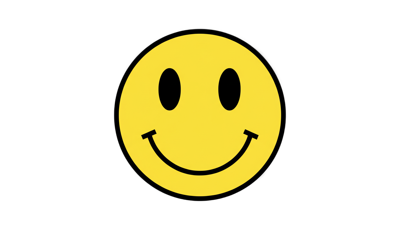 acid house smiley png PNG transparent background