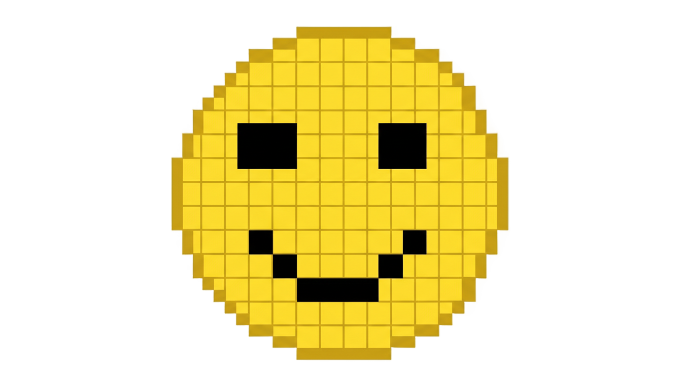 pixel smiley face png PNG transparent background