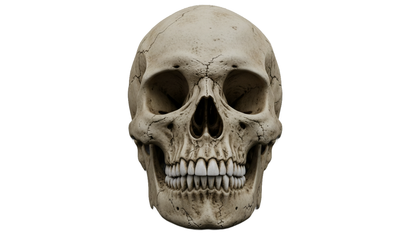 skull face png for edit green screen PNG transparent background