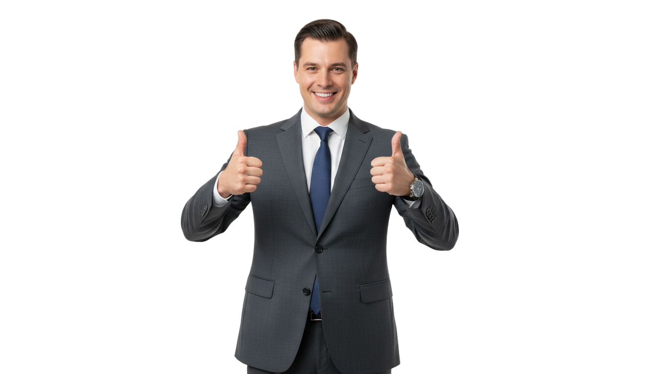 businessman thumbs up png PNG transparent background
