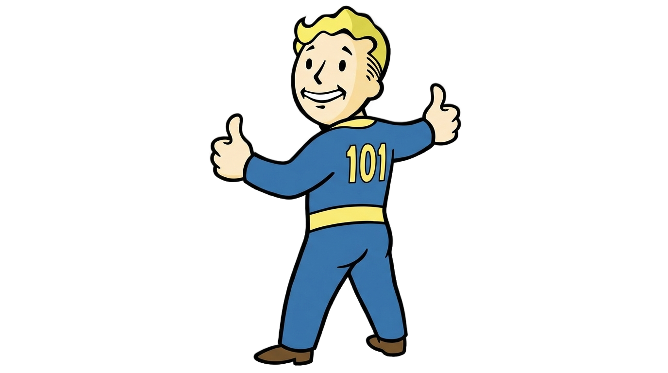 vault boy thumbs up png PNG transparent background