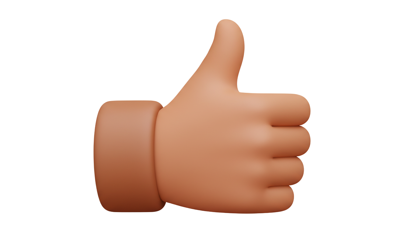 brown thumbs up emoji png PNG transparent background