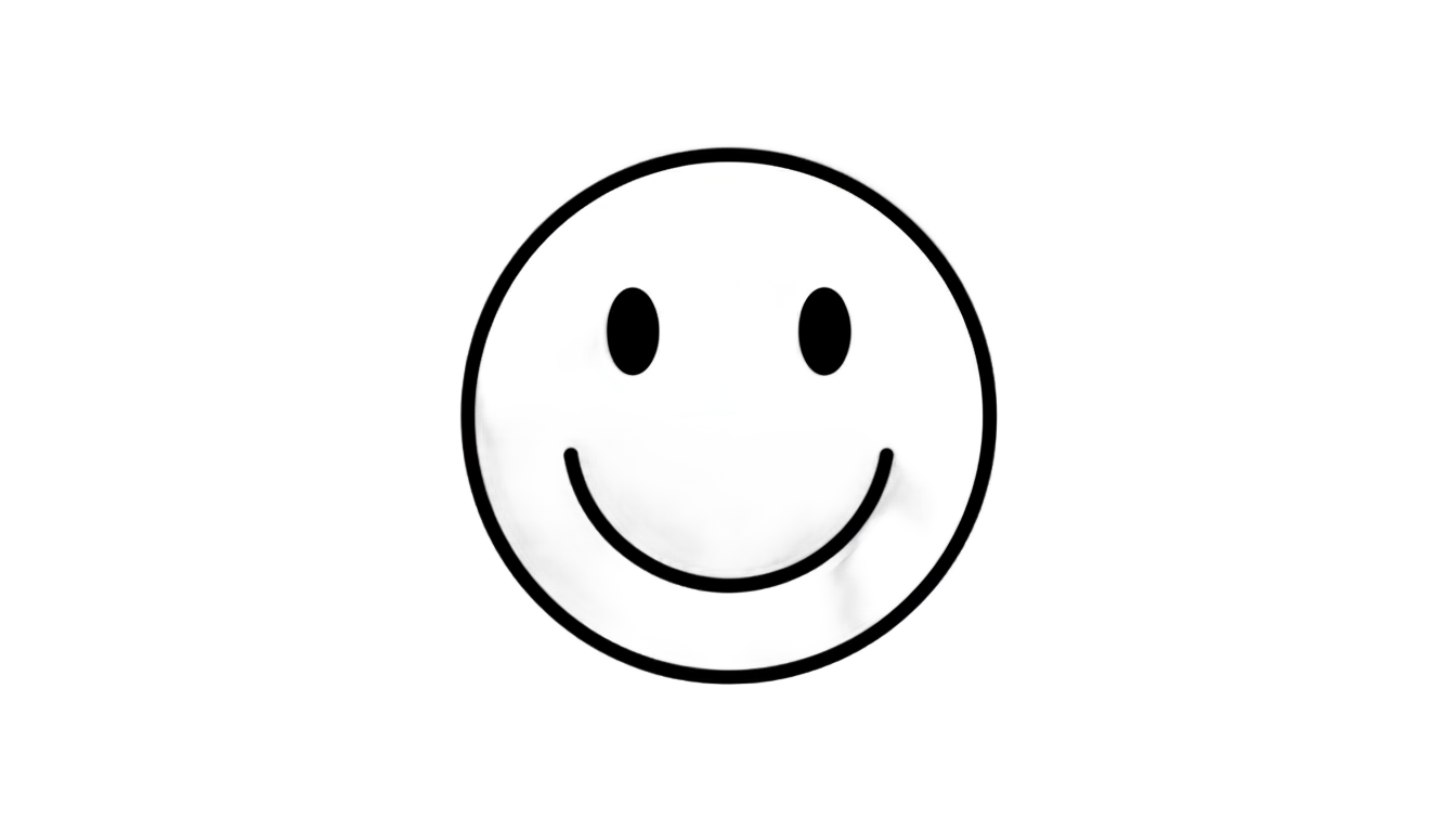 smiley emoji black and white png PNG transparent background