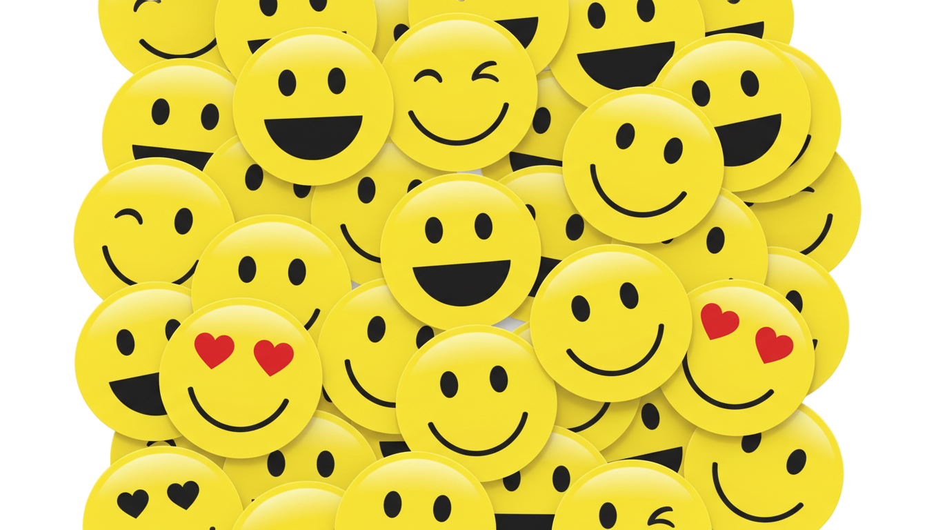 smiley face stickers png PNG transparent background