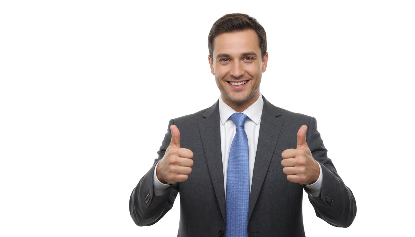 businessman thumbs up png PNG transparent background
