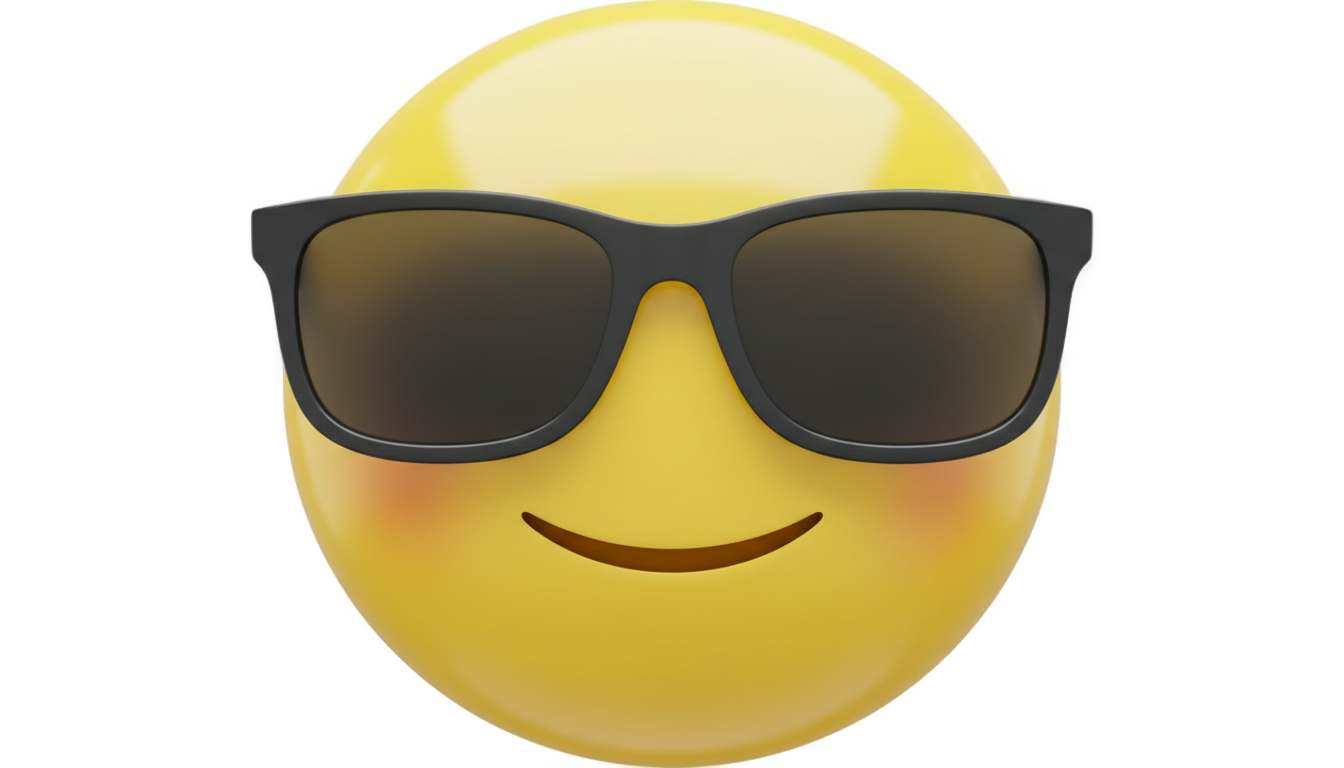 cool face emoji png PNG transparent background