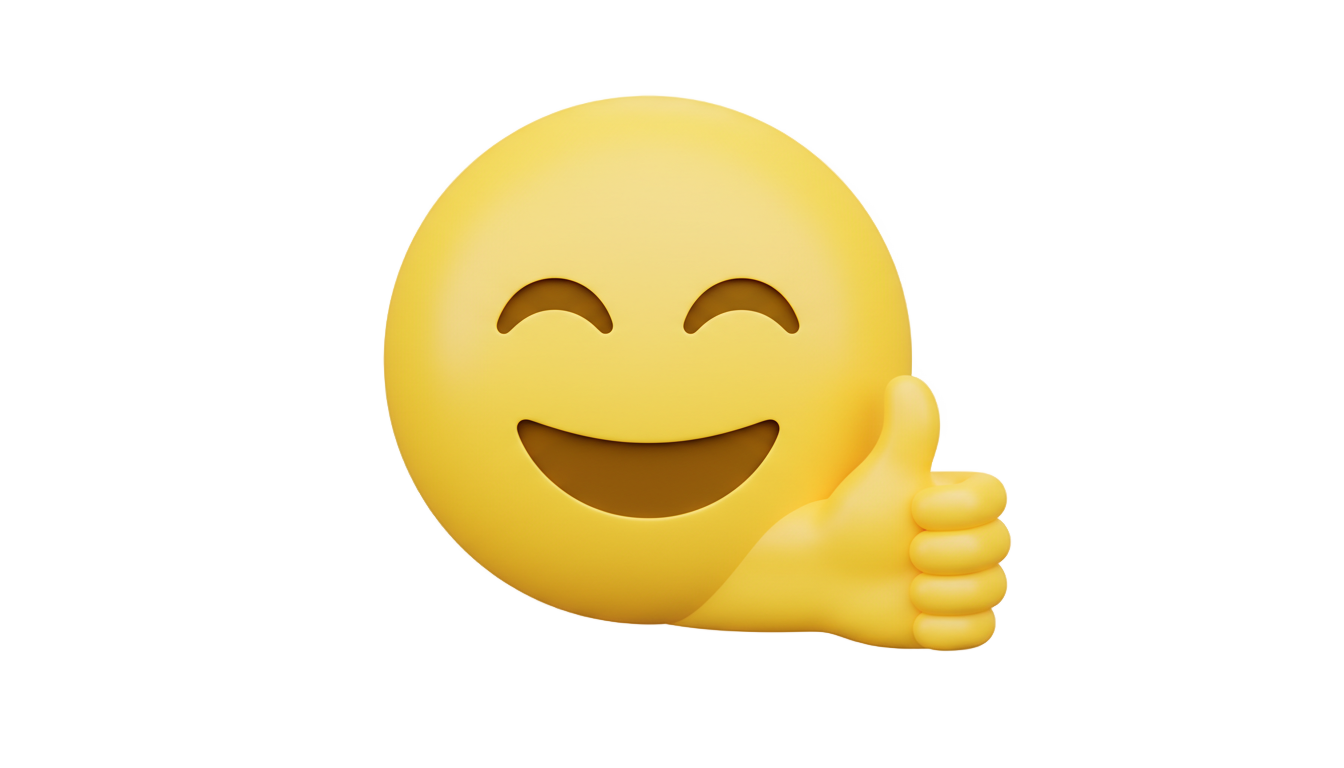 thumbs up smiley emoji png PNG transparent background