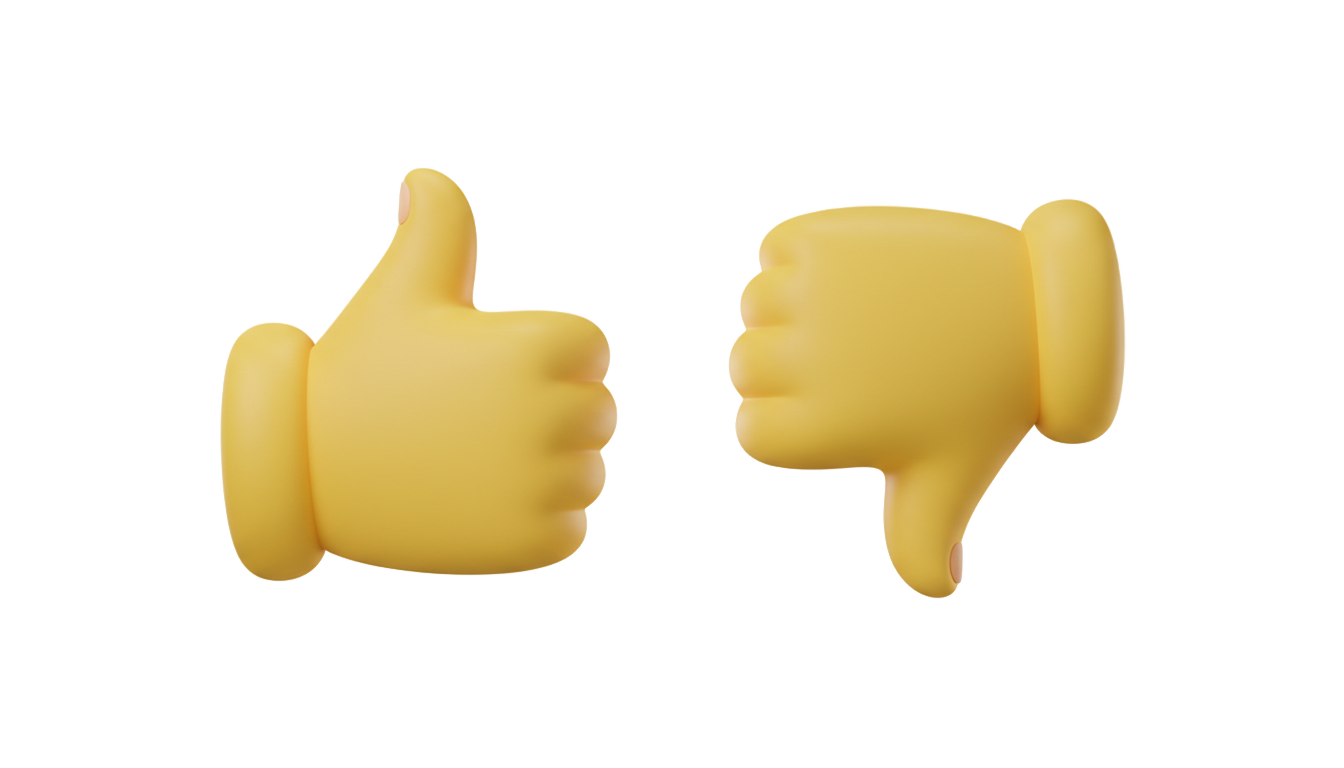 thumbs up and down emoji png PNG transparent background