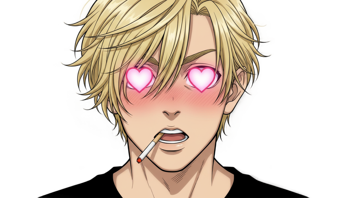 sanji heart eyes png PNG transparent background