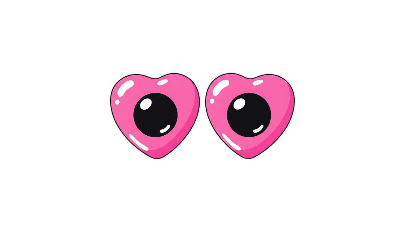 heart eyes png PNG transparent background