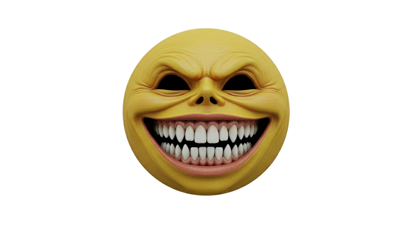creepy smiley face png PNG transparent background