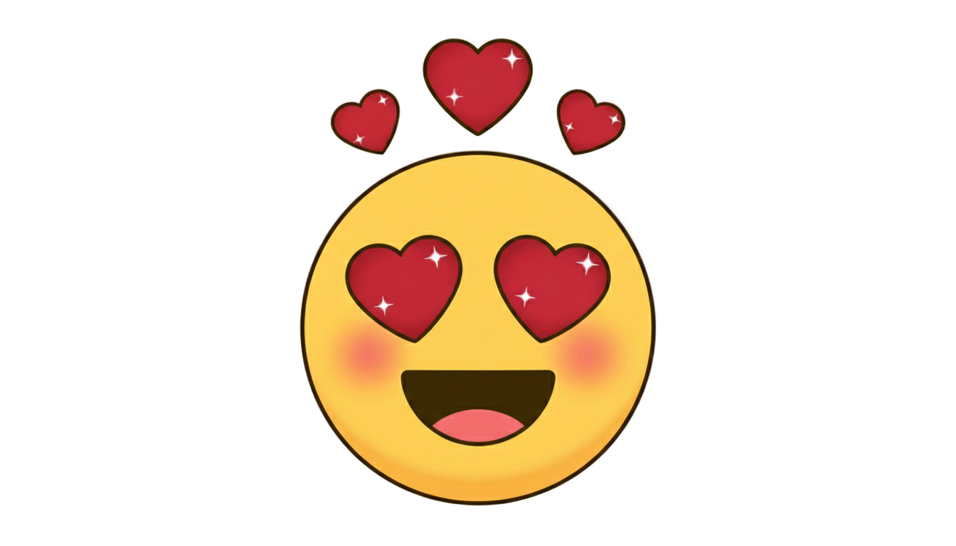 love face emoji png PNG transparent background