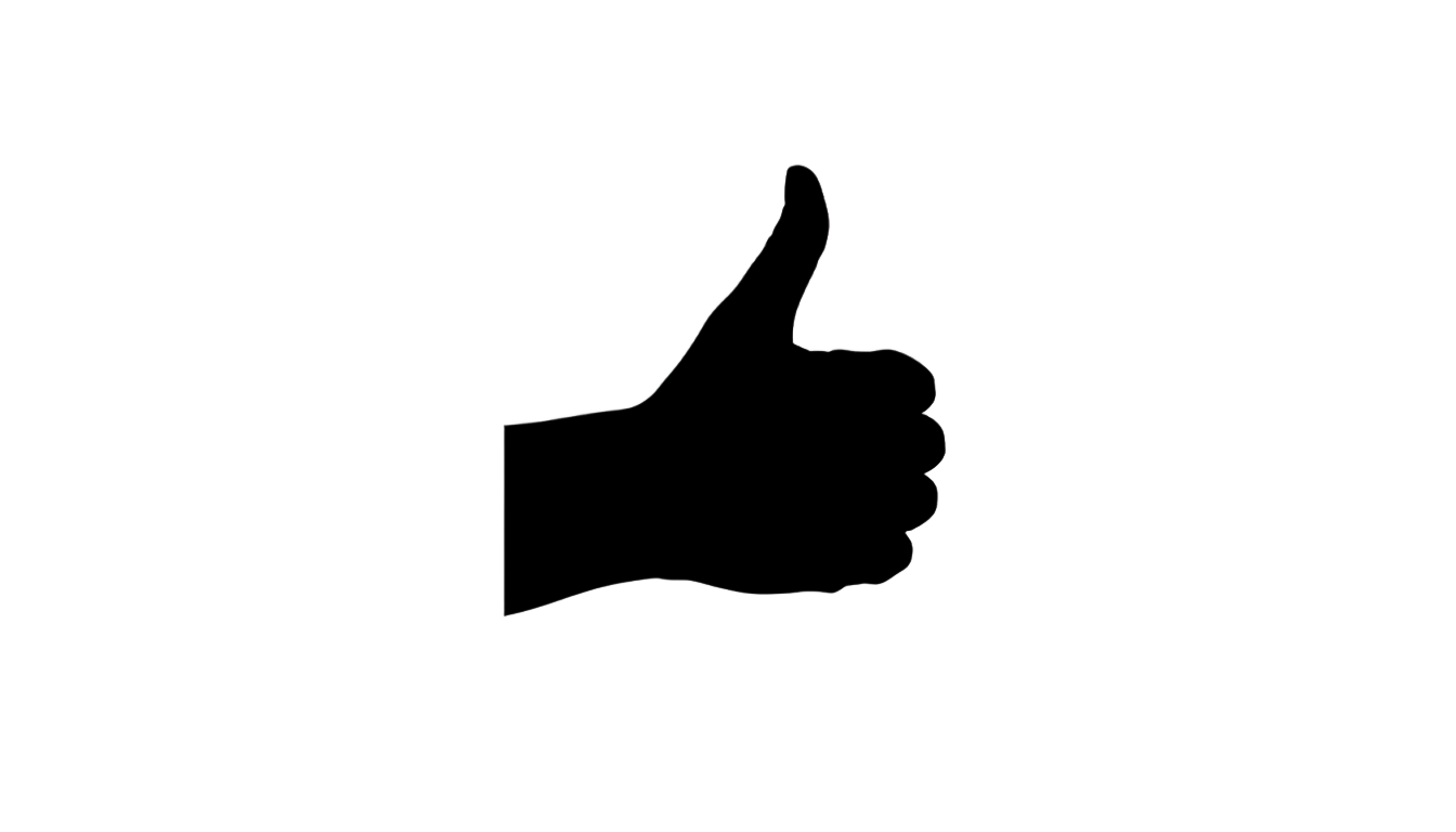 thumbs up silhouette png PNG transparent background