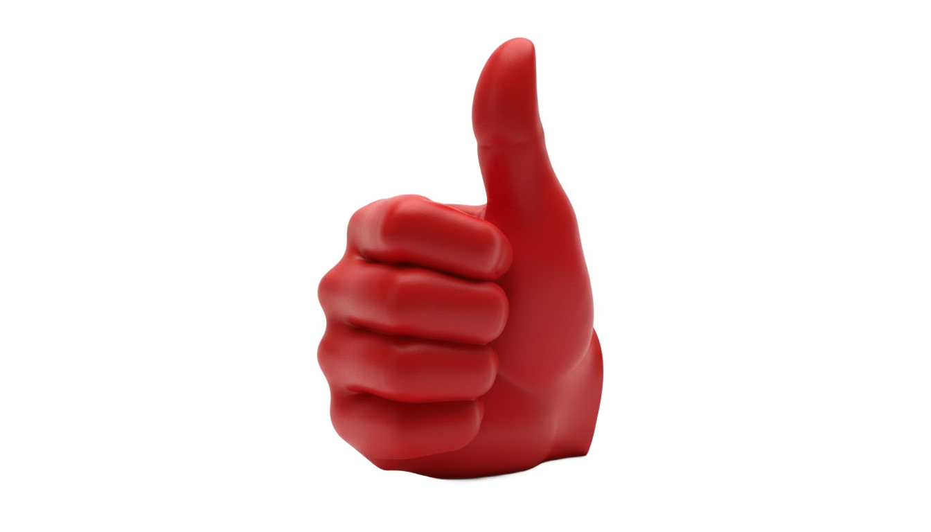 red thumbs up png PNG transparent background