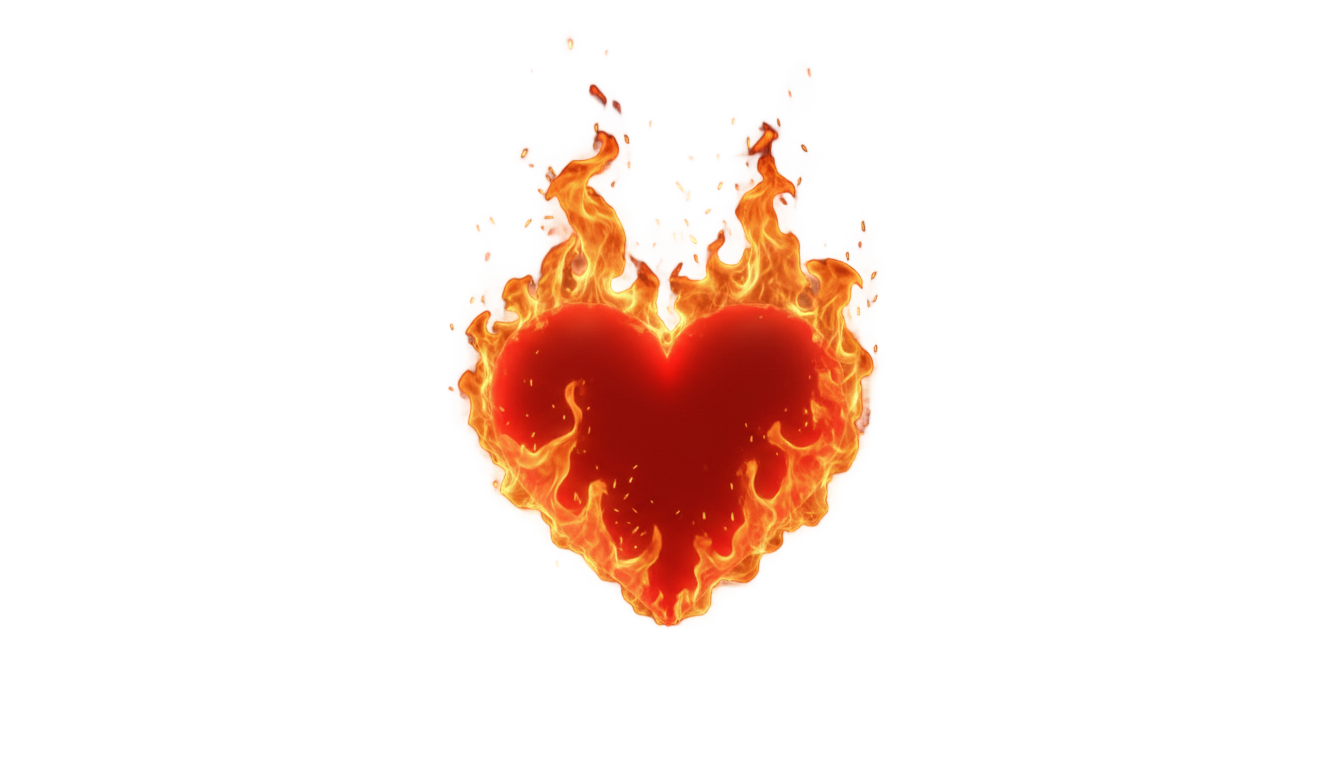 iphone fire heart emoji png PNG transparent background