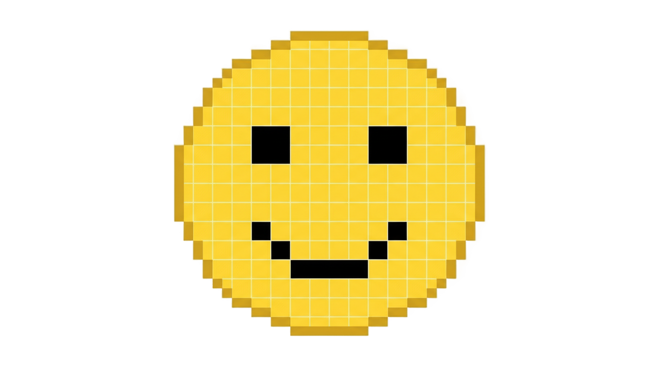 pixel smiley face png PNG transparent background