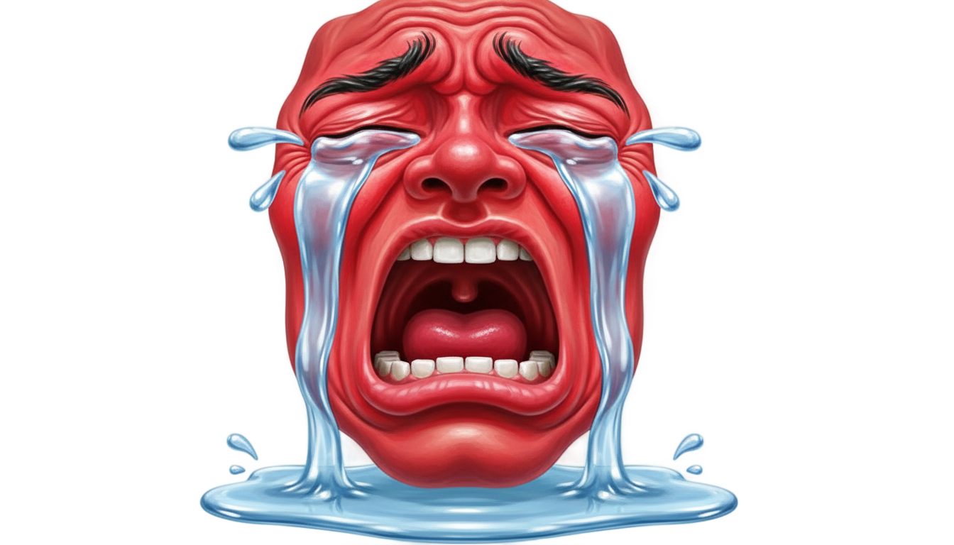 crying meme face png PNG transparent background