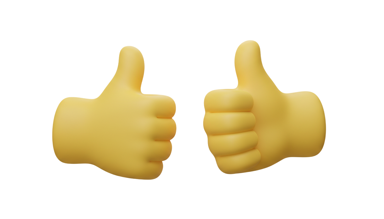 double thumbs up emoji png PNG transparent background