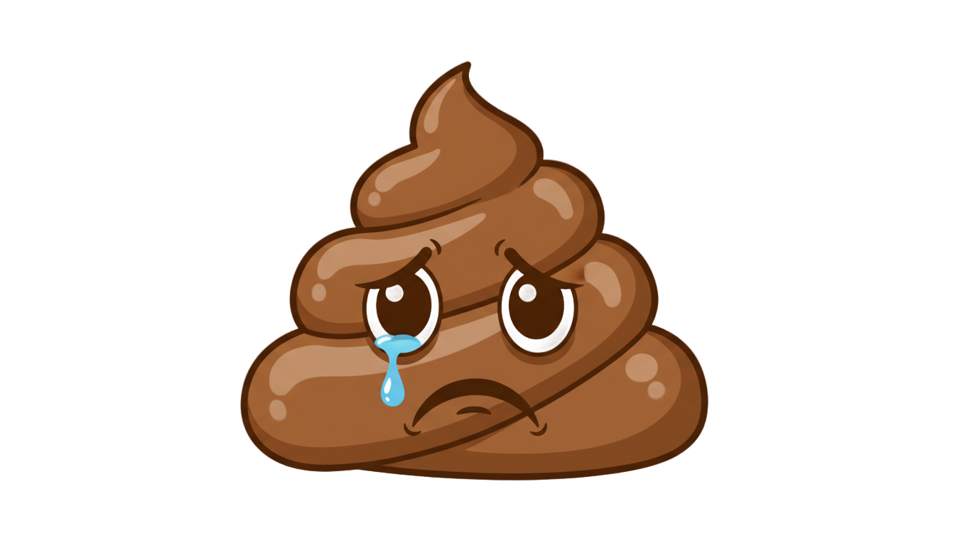 sad poop emoji png PNG transparent background