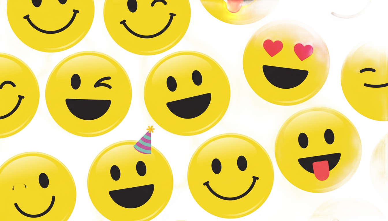 smiley face stickers png PNG transparent background