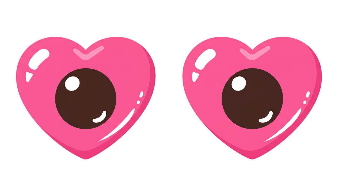 heart eyes png PNG transparent background