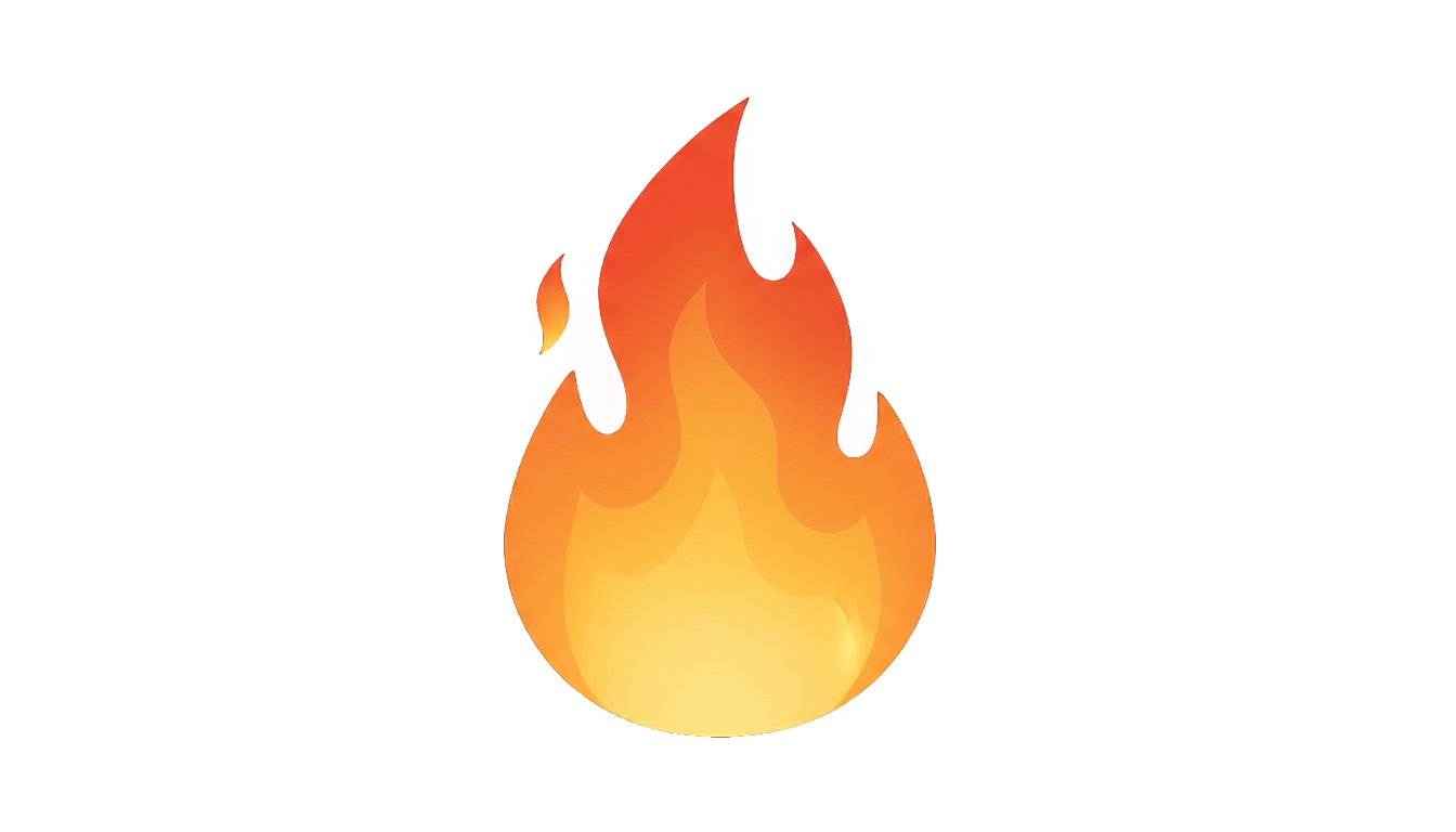 fire emoji ios png PNG transparent background