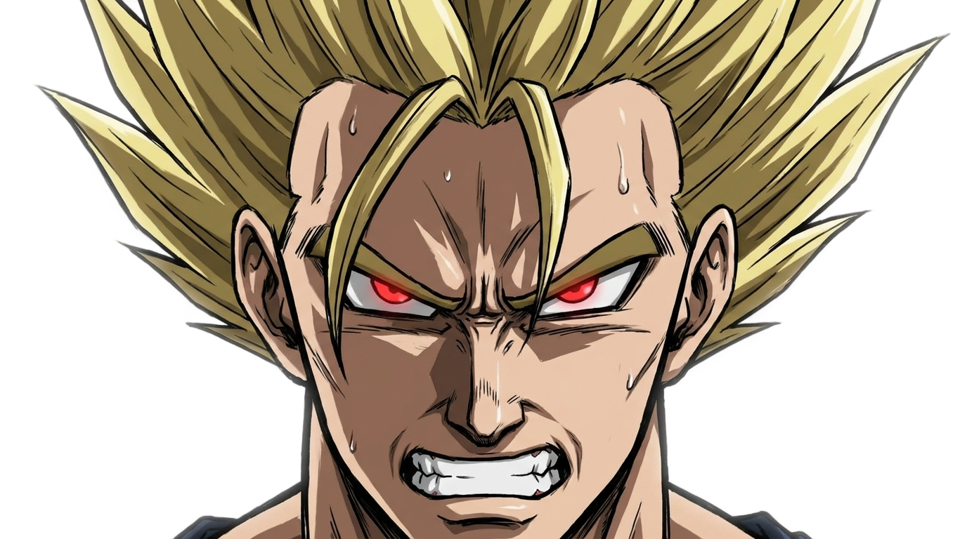 bakugou angry face png PNG transparent background