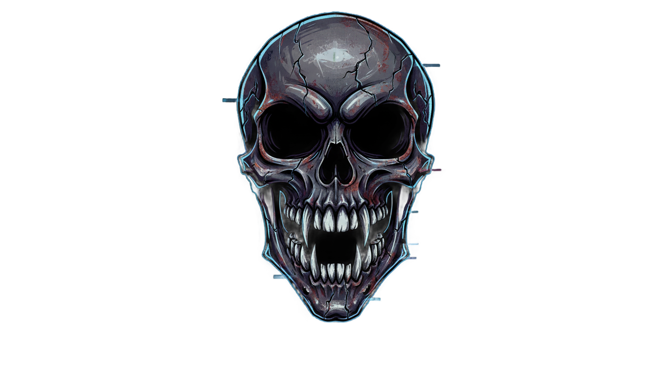 phonk skull face png PNG transparent background