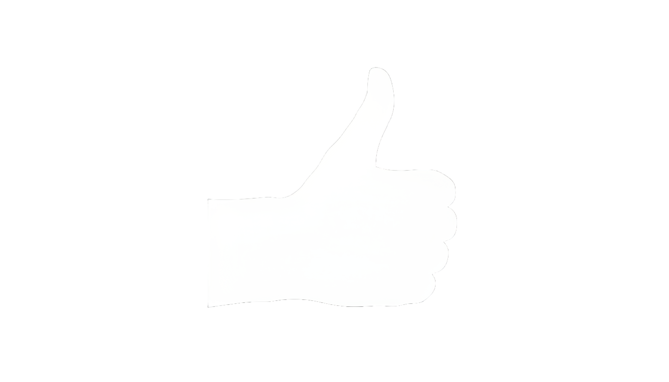 white thumbs up png PNG transparent background