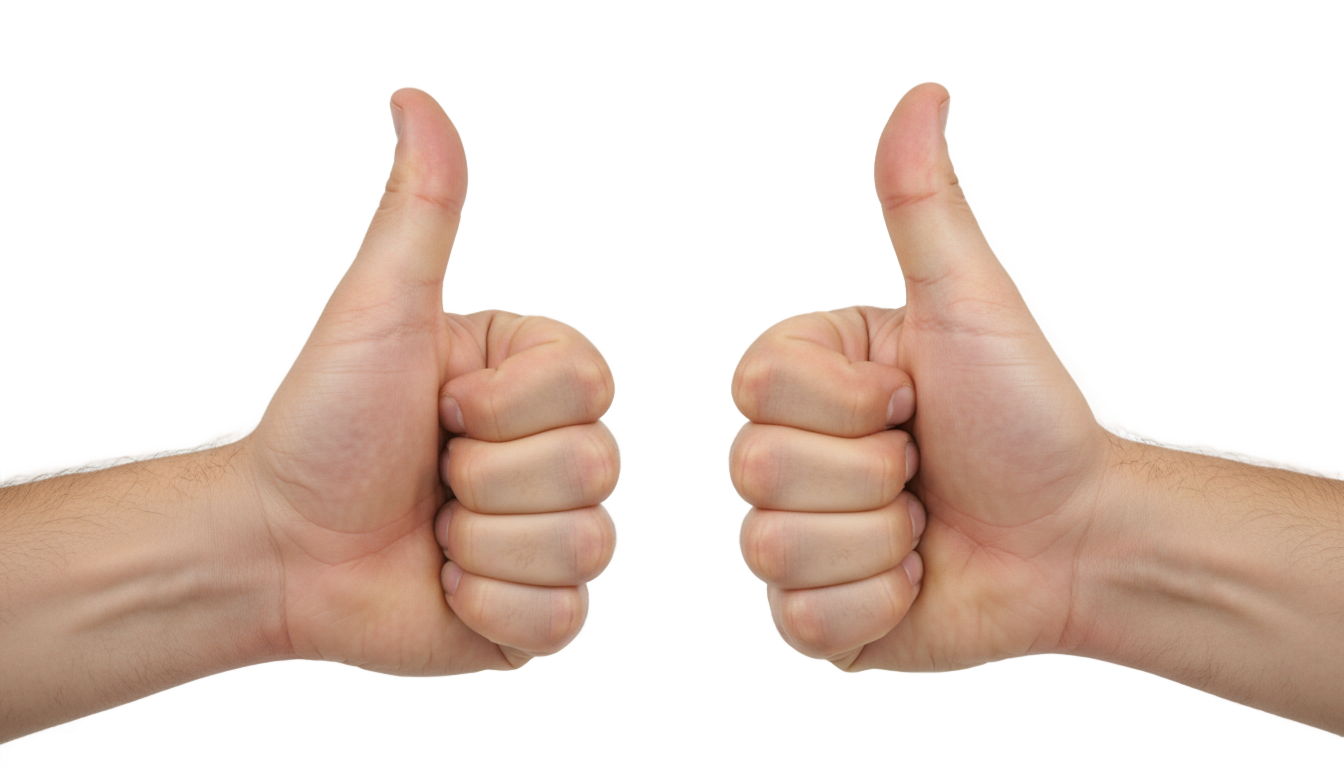 double thumbs up png PNG transparent background