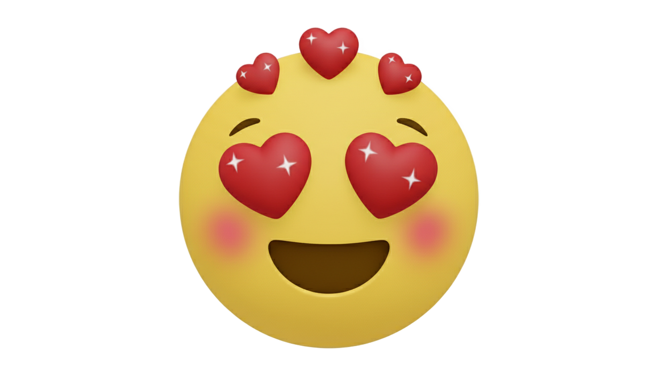 love face emoji png PNG transparent background